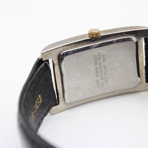Vintage Paul Sebastian PS Watch Womens SIlver Tone Steel Rectangular Dial 90s - Picture 8 of 8